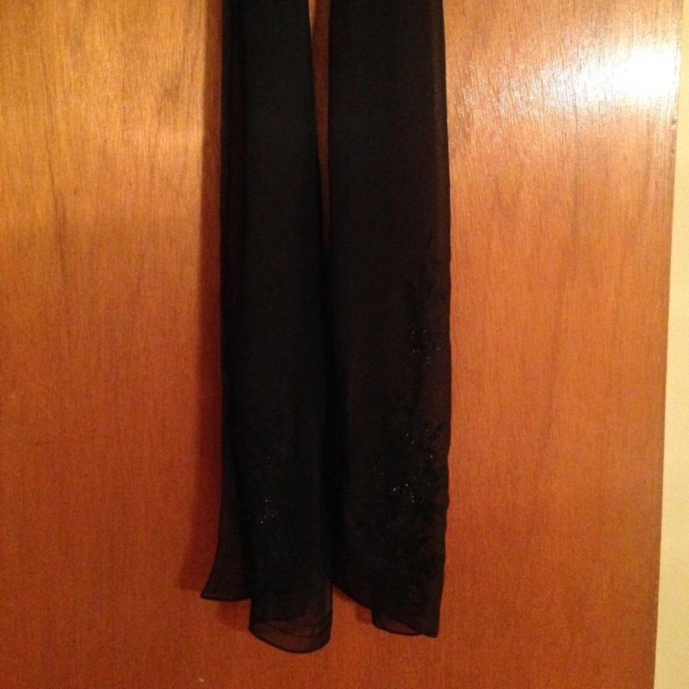 Sheer Black Scarf